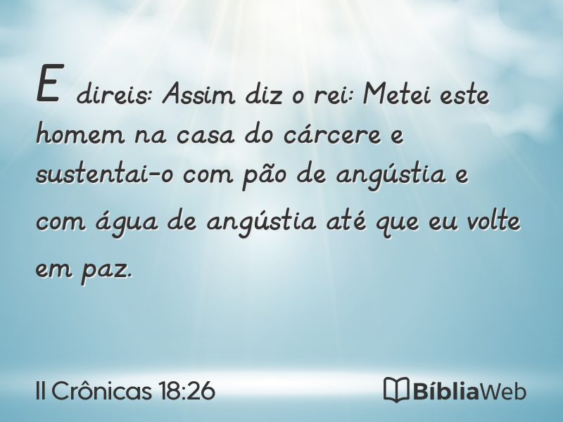 II Crônicas 18:26 em imagem para compartilhar