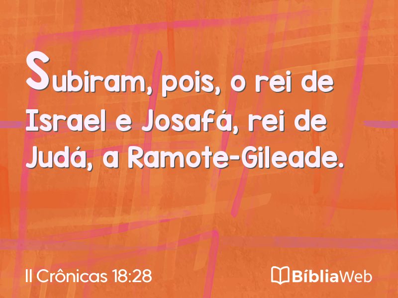 II Crônicas 18:28 em imagem para compartilhar