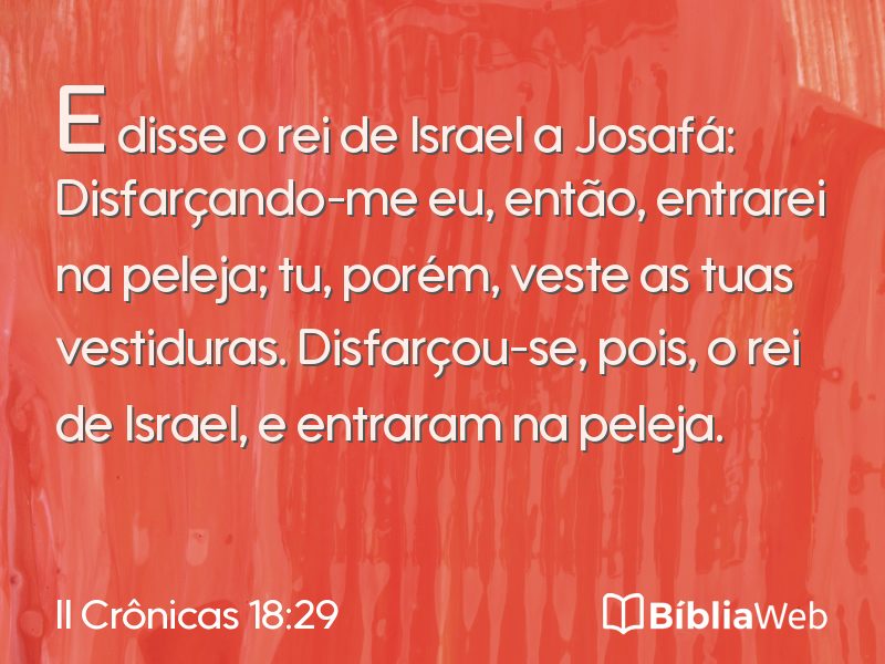 II Crônicas 18:29 em imagem para compartilhar