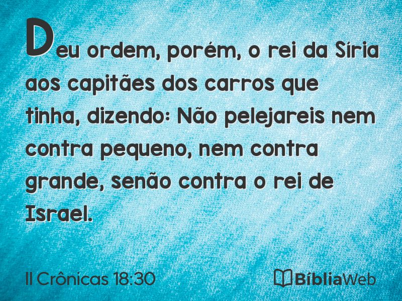 II Crônicas 18:30 em imagem para compartilhar