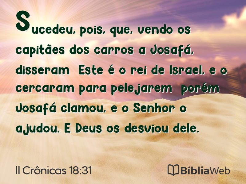 II Crônicas 18:31 em imagem para compartilhar