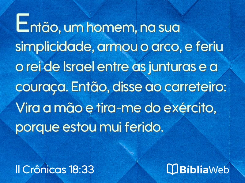 II Crônicas 18:33 em imagem para compartilhar