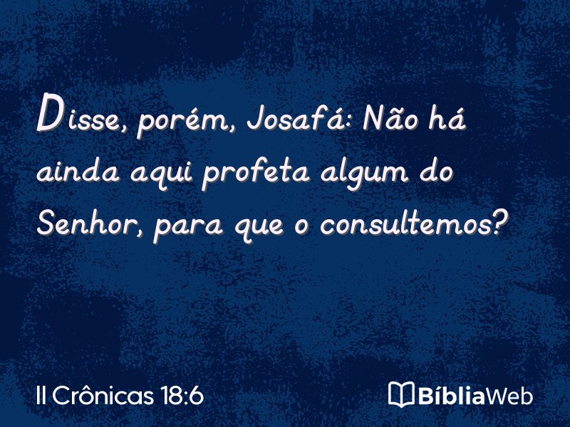 II Crônicas 18:6 em imagem para compartilhar