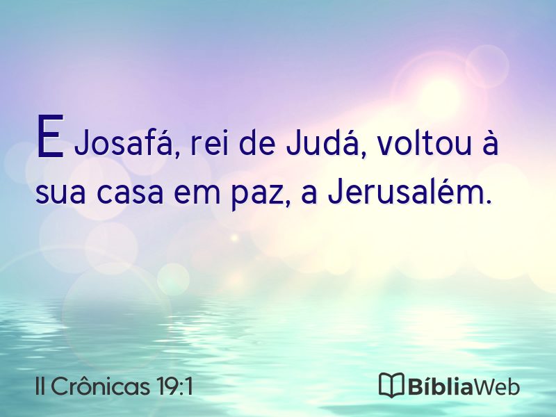 II Crônicas 19:1 em imagem para compartilhar