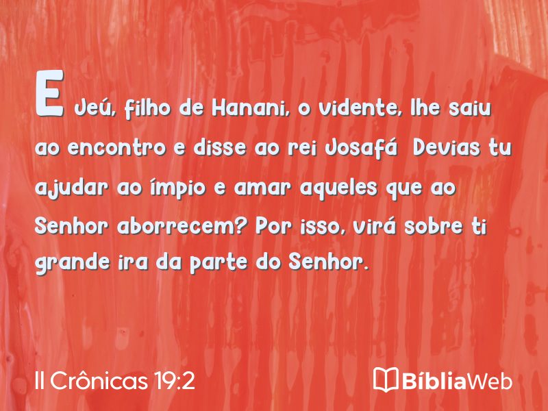 II Crônicas 19:2 em imagem para compartilhar