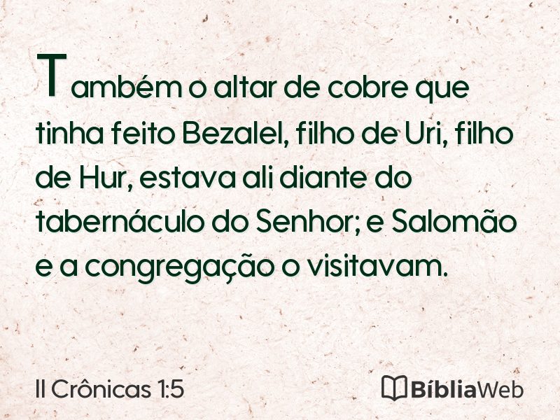 II Crônicas 1:5 em imagem para compartilhar