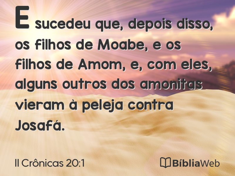 II Crônicas 20:1 em imagem para compartilhar