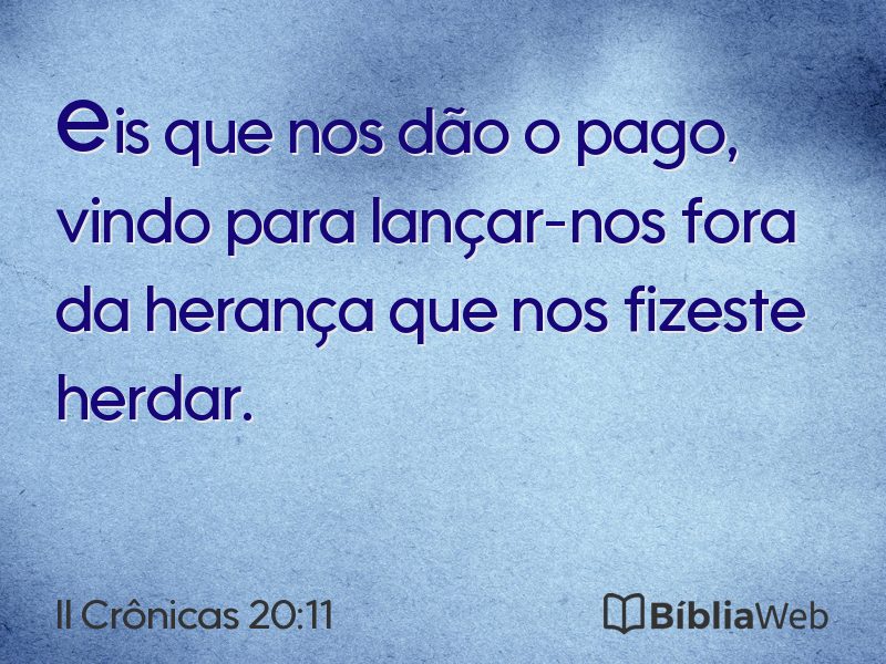 II Crônicas 20:11 em imagem para compartilhar