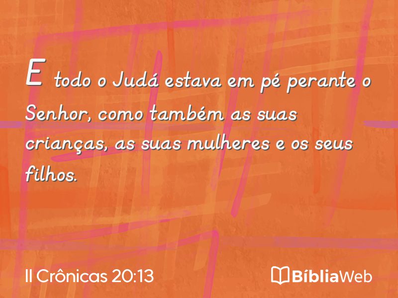 II Crônicas 20:13 em imagem para compartilhar