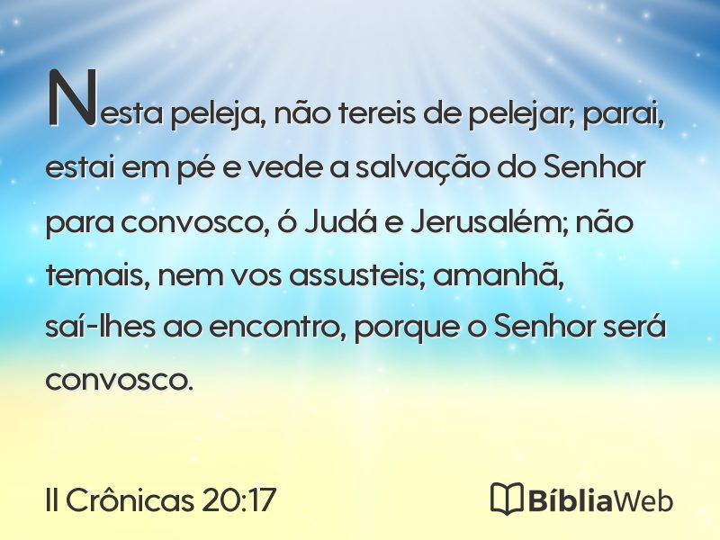II Crônicas 20:17 em imagem para compartilhar