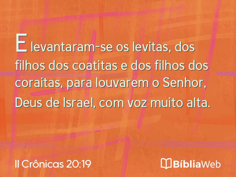 II Crônicas 20:19 em imagem para compartilhar