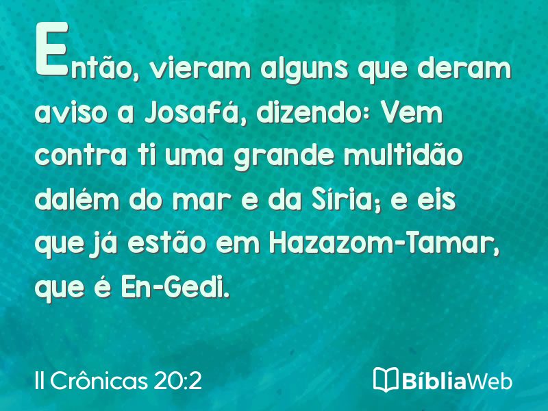 II Crônicas 20:2 em imagem para compartilhar