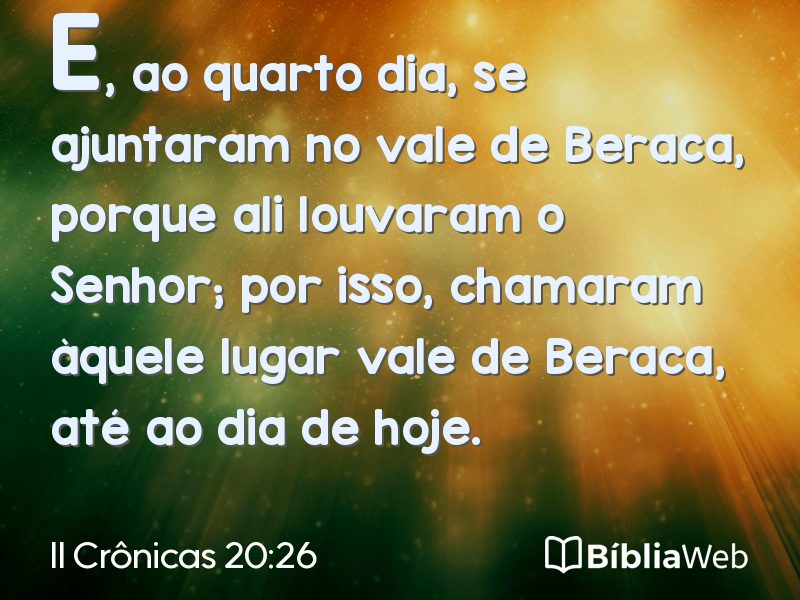 II Crônicas 20:26 em imagem para compartilhar