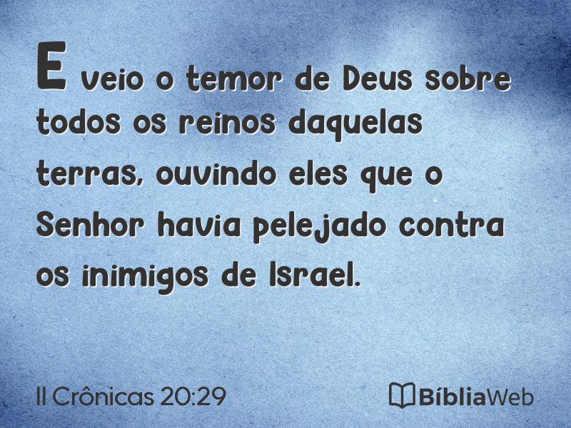 II Crônicas 20:29 em imagem para compartilhar