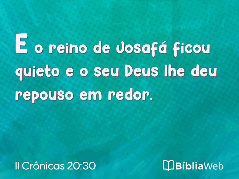 II Crônicas 20:30 em imagem para compartilhar