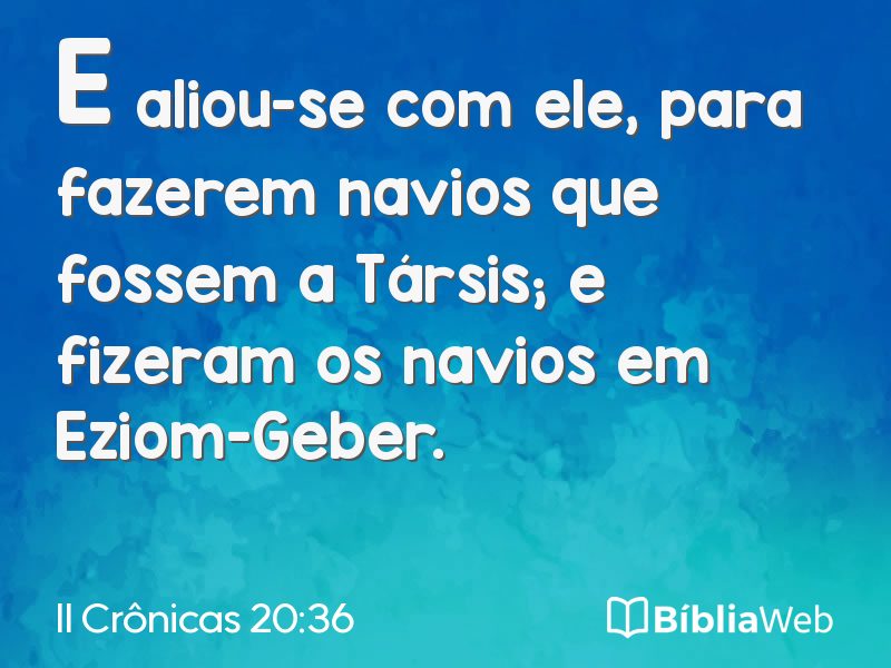 II Crônicas 20:36 em imagem para compartilhar
