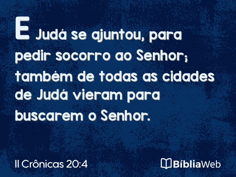 II Crônicas 20:4 em imagem para compartilhar