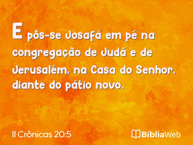 II Crônicas 20:5 em imagem para compartilhar
