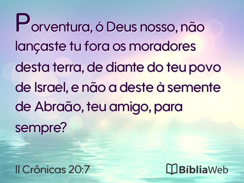 II Crônicas 20:7 em imagem para compartilhar
