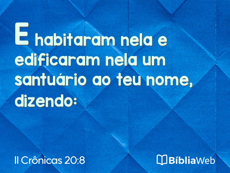 II Crônicas 20:8 em imagem para compartilhar