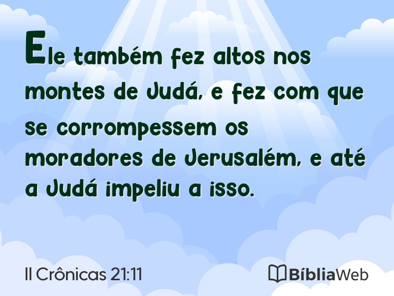 II Crônicas 21:11 em imagem para compartilhar