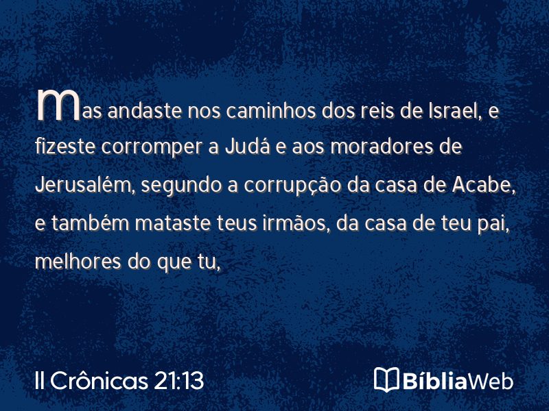 II Crônicas 21:13 em imagem para compartilhar