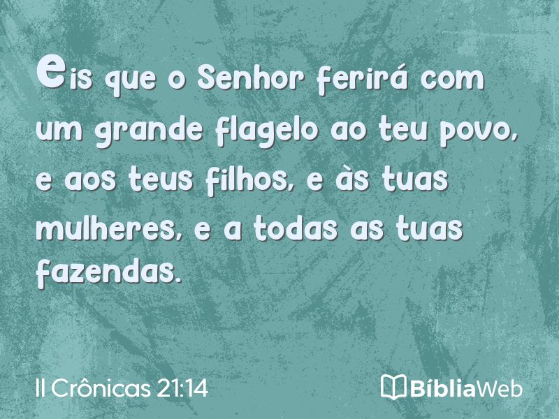 II Crônicas 21:14 em imagem para compartilhar