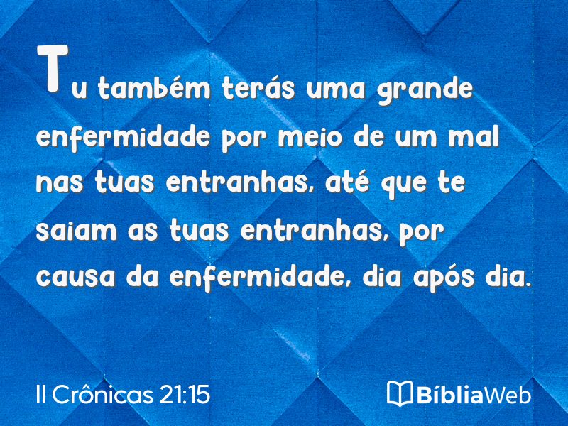 II Crônicas 21:15 em imagem para compartilhar