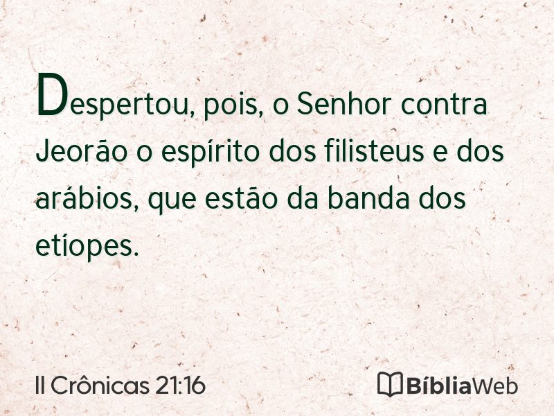 II Crônicas 21:16 em imagem para compartilhar