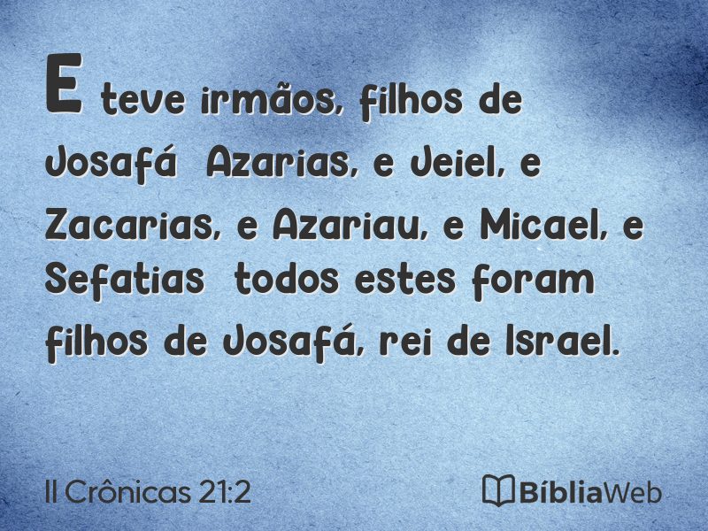 II Crônicas 21:2 em imagem para compartilhar