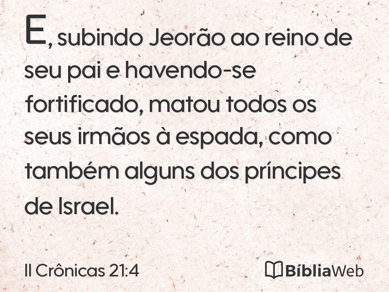 II Crônicas 21:4 em imagem para compartilhar