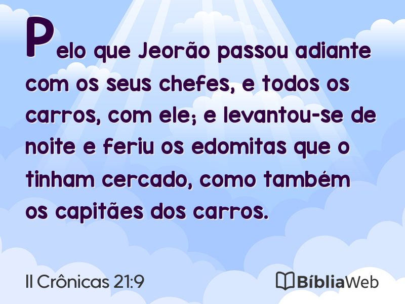 II Crônicas 21:9 em imagem para compartilhar