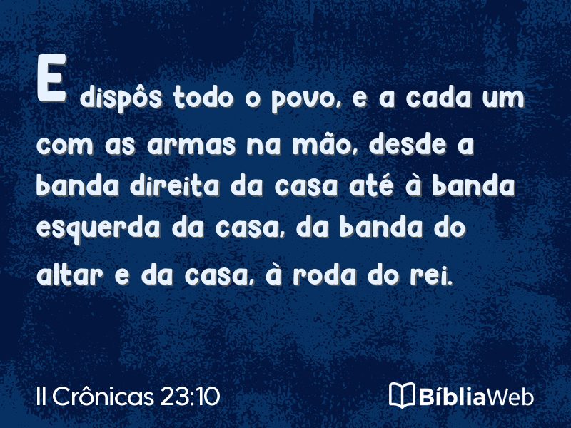 II Crônicas 23:10 em imagem para compartilhar