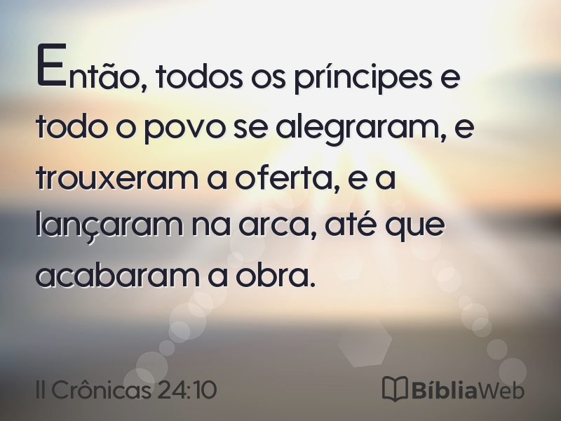 II Crônicas 24:10 em imagem para compartilhar