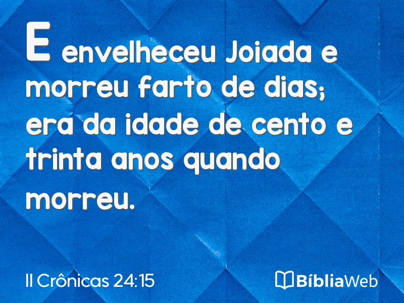 II Crônicas 24:15 em imagem para compartilhar