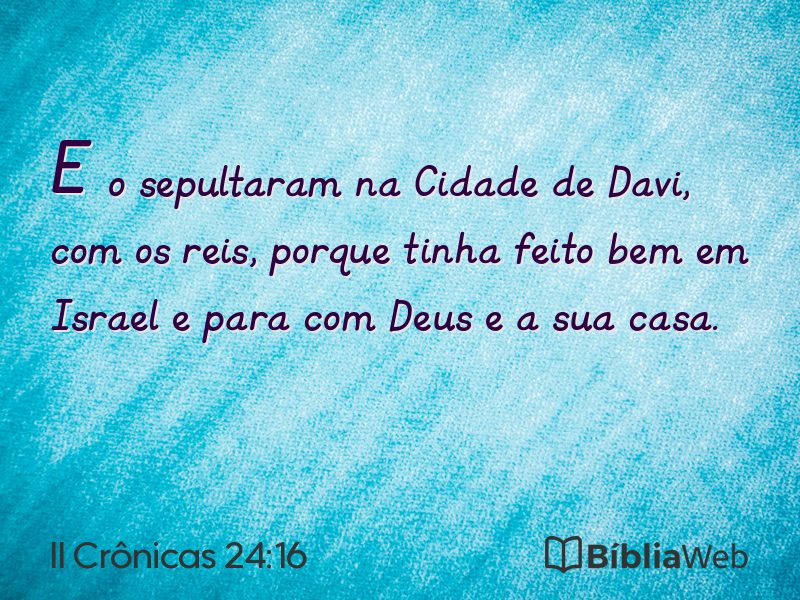 II Crônicas 24:16 em imagem para compartilhar