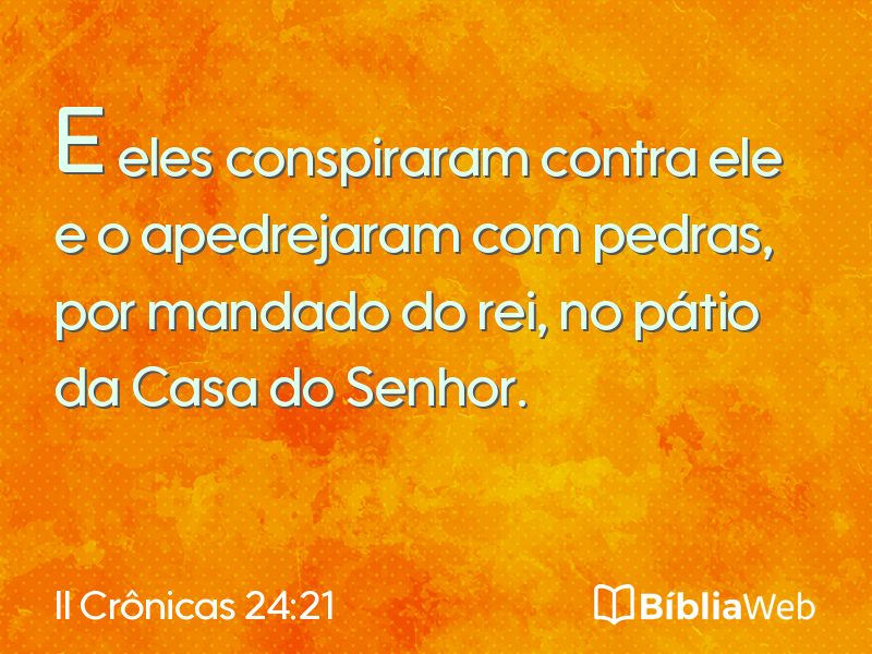 II Crônicas 24:21 em imagem para compartilhar