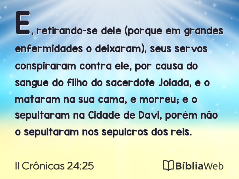 II Crônicas 24:25 em imagem para compartilhar