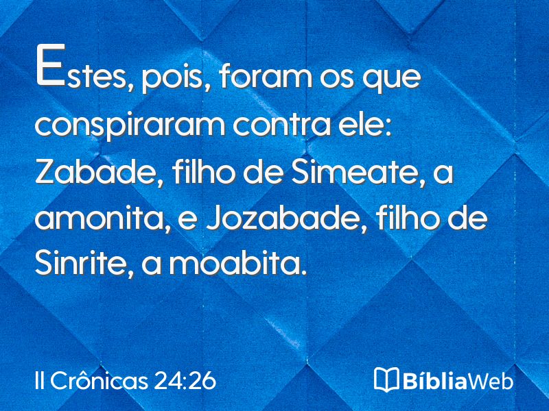 II Crônicas 24:26 em imagem para compartilhar