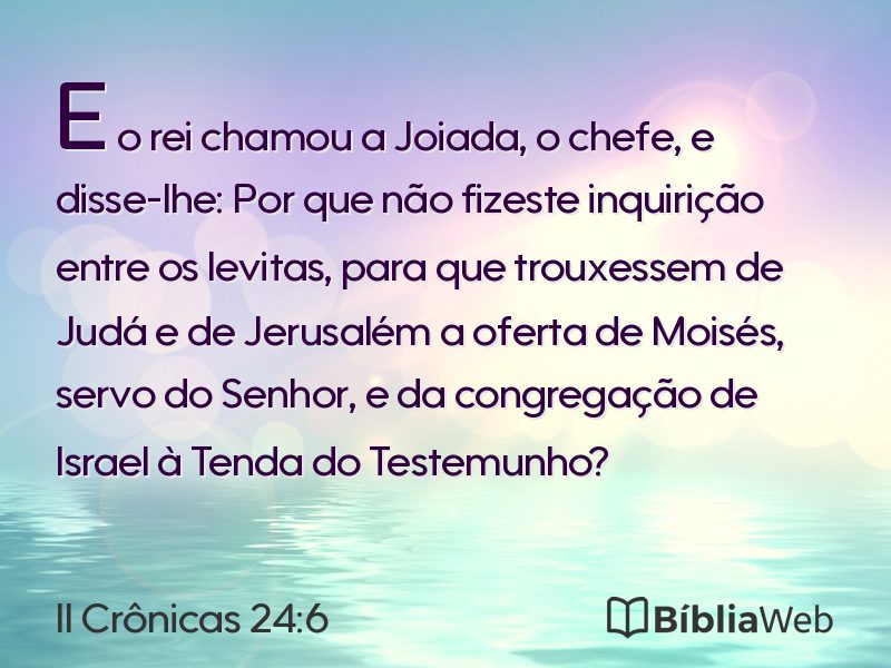 II Crônicas 24:6 em imagem para compartilhar