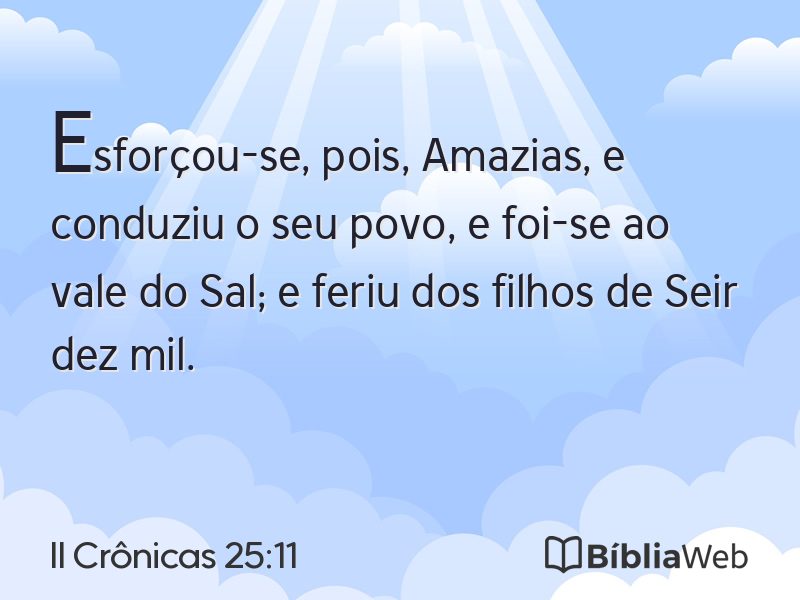 II Crônicas 25:11 em imagem para compartilhar