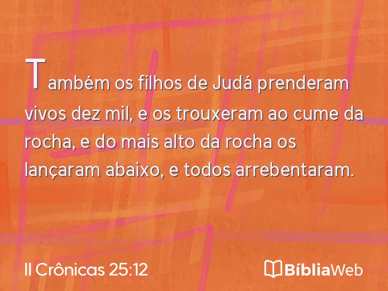 II Crônicas 25:12 em imagem para compartilhar