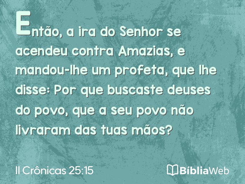 II Crônicas 25:15 em imagem para compartilhar