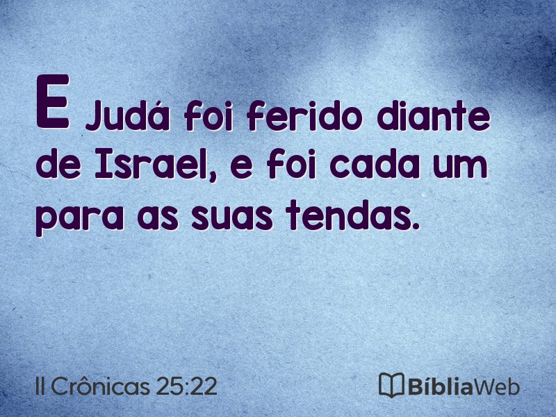 II Crônicas 25:22 em imagem para compartilhar