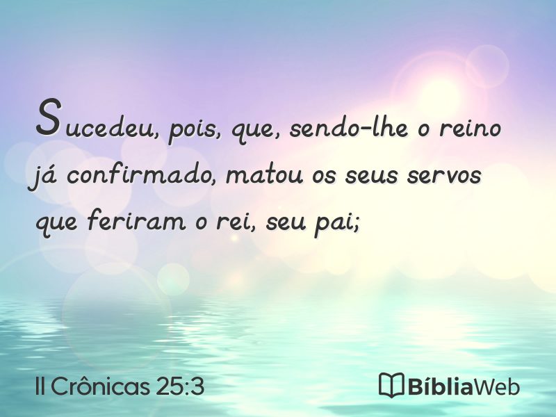 II Crônicas 25:3 em imagem para compartilhar