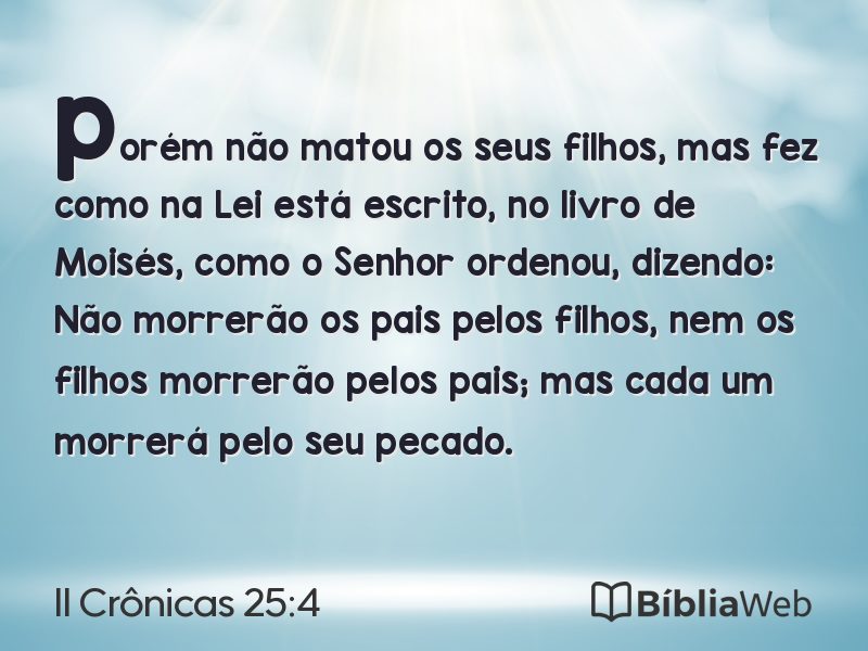II Crônicas 25:4 em imagem para compartilhar