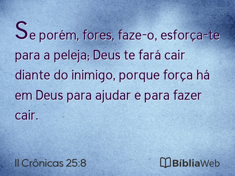 II Crônicas 25:8 em imagem para compartilhar