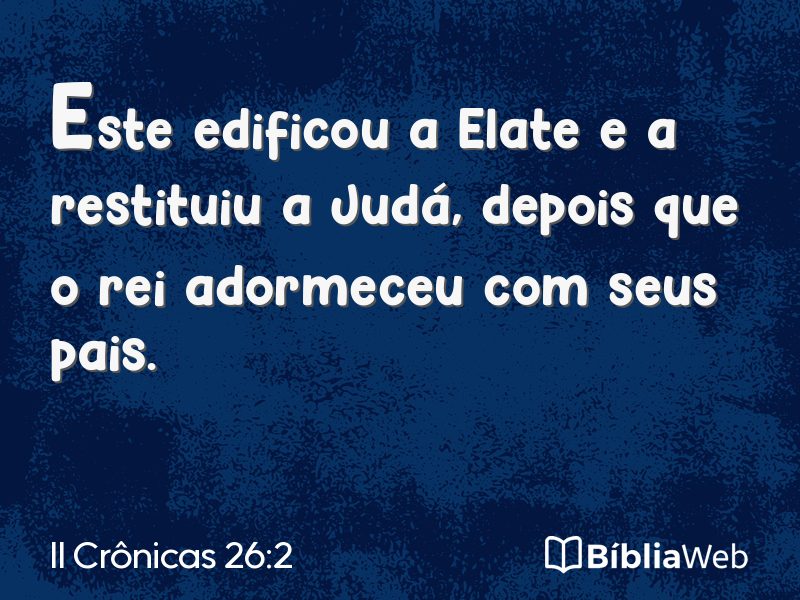 II Crônicas 26:2 em imagem para compartilhar
