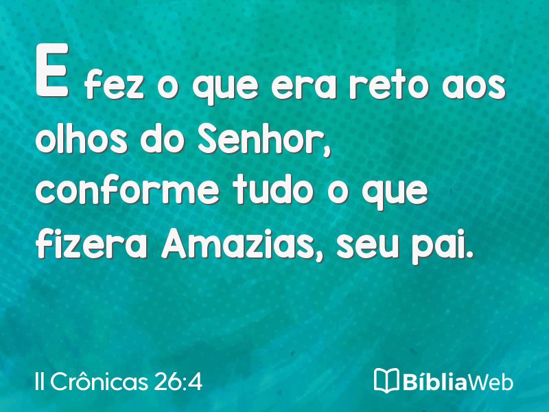 II Crônicas 26:4 em imagem para compartilhar