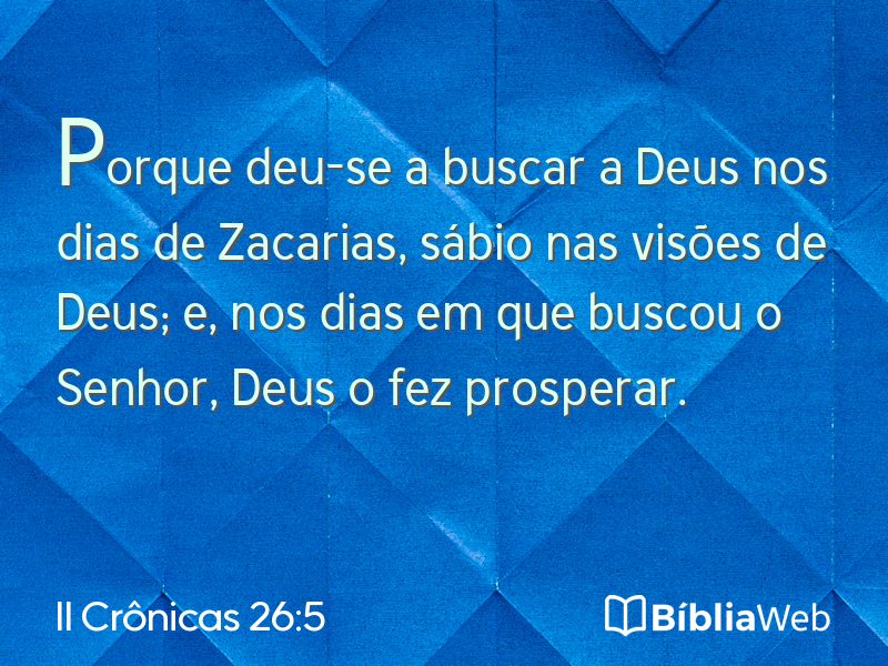 II Crônicas 26:5 em imagem para compartilhar
